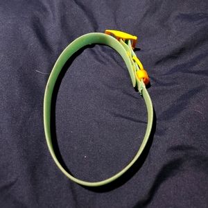 Medium Sized Sea Foam & Yellow Dog Collar